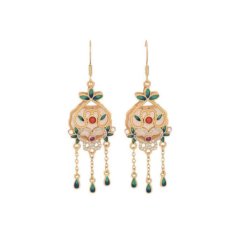 Mascot - Chinese Court Vintage Ethnic Style Tassel Earrings