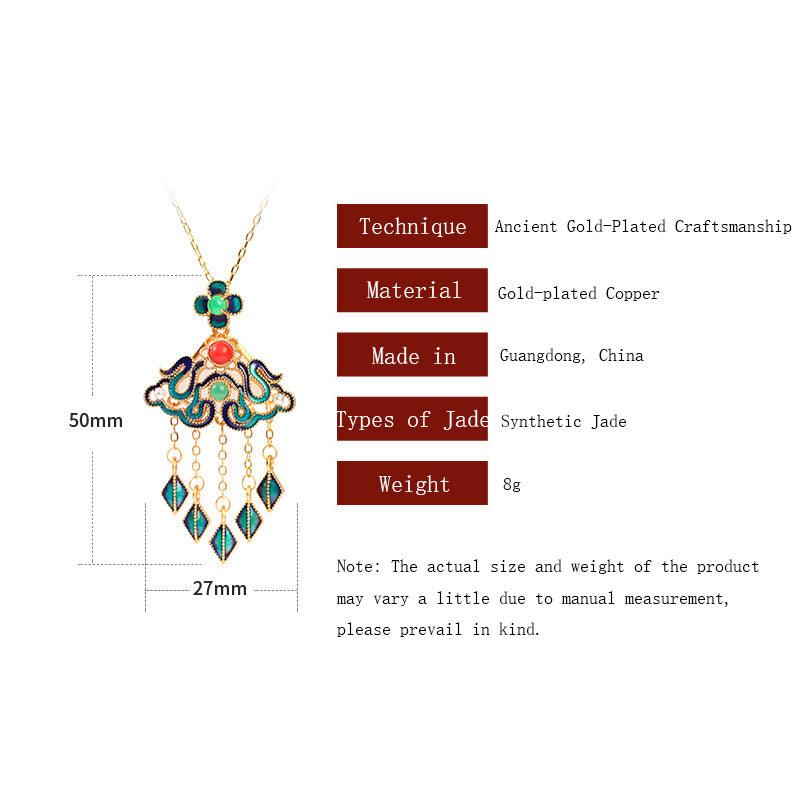 Mascot - Court Style Cloisonné Tassel Necklace