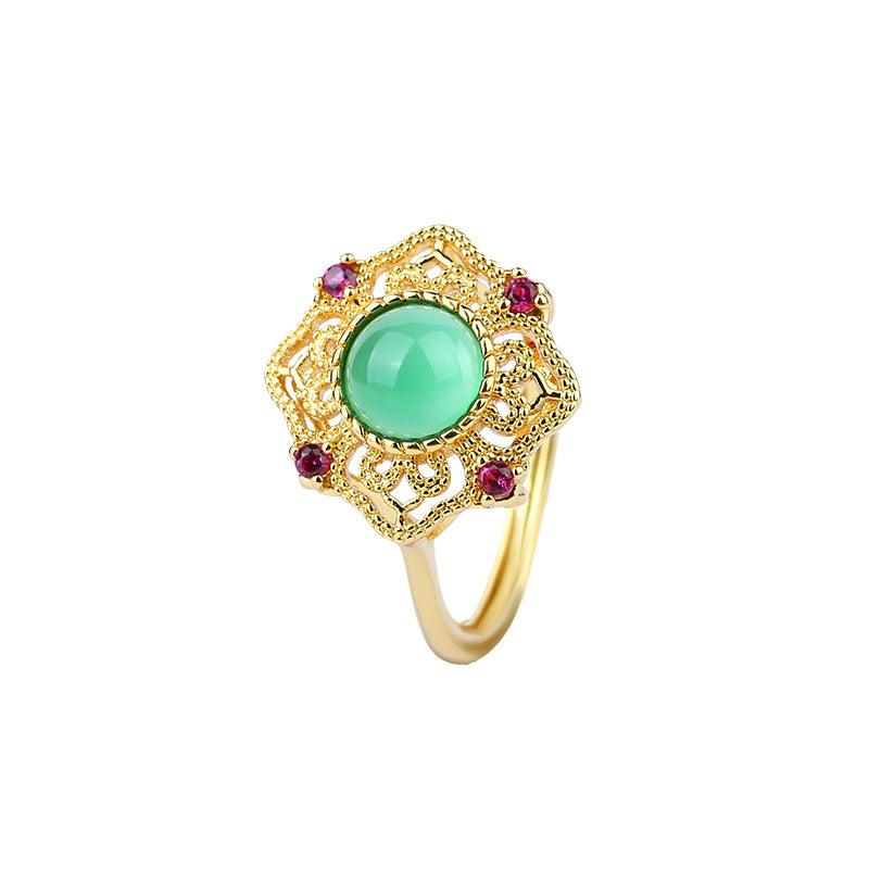 Aristocracy - Court Style Gold-Plated Jade Setting Ring
