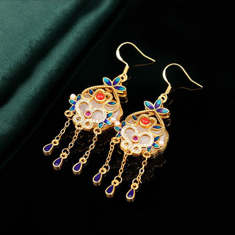 Mascot - Chinese Court Vintage Ethnic Style Tassel Earrings