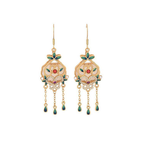Mascot - Chinese Court Vintage Ethnic Style Tassel Earrings