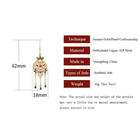 Mascot - Chinese Court Vintage Ethnic Style Tassel Earrings
