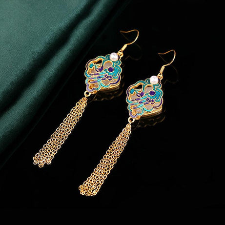 Ruyi - Chinese Court Style Long Tassel Earrings