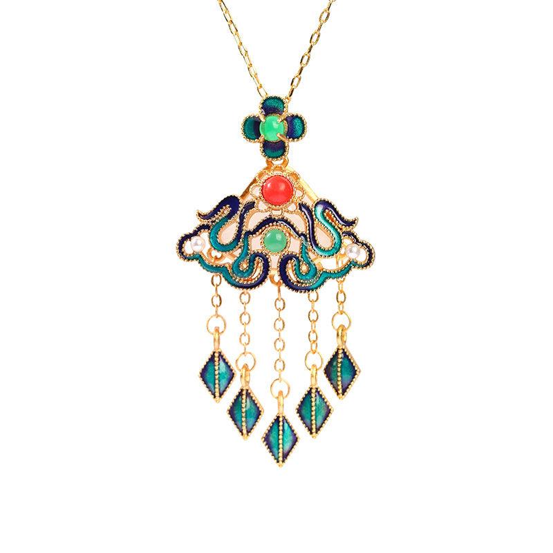 Mascot - Court Style Cloisonné Tassel Necklace